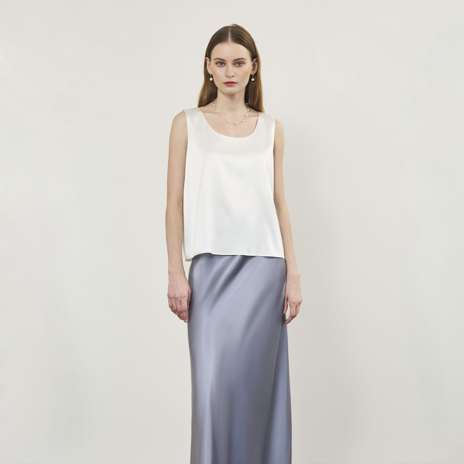 22MM Stretch Sectional Mulberry Silk Bias-Cut Long Skirt for Women REAL SILK LIFE