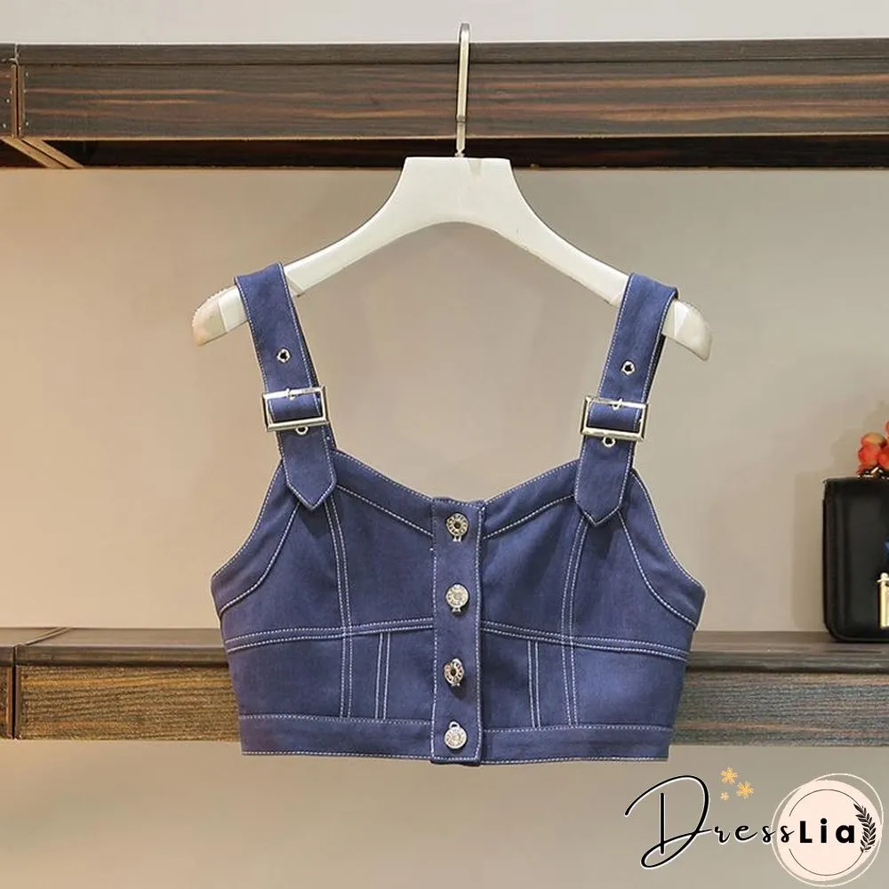 Fashion Denim Three-piece Set P11546