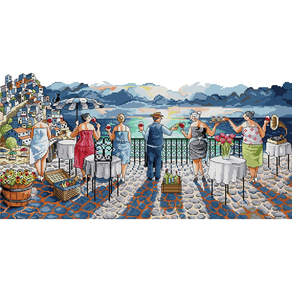 

Leisure Life - 14CT Stamped Cross Stitch - 59*33CM, 501 Original