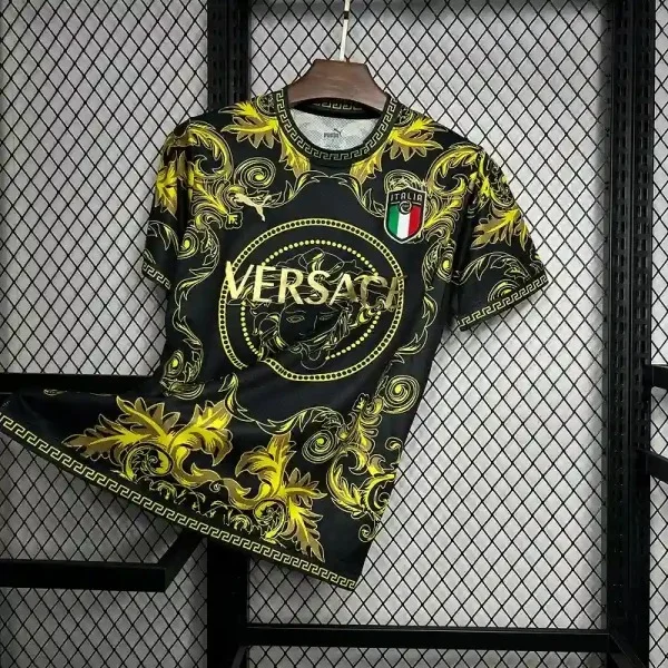 2024 Italy Special Edition Yellow and Black Soccer Shirt 1:1 Thai Quality