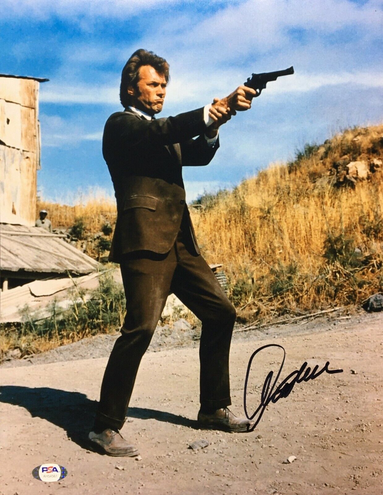 Clint Eastwood Signed 'Dirty Harry' 11x14 Photo Poster painting PSA AH54561