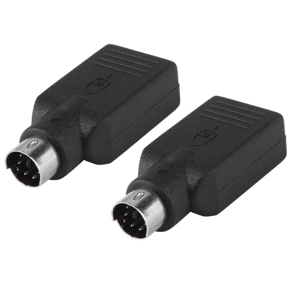 

2pcs PS/2 PS2 Male to USB Female Adapter Converter for USB Mouse, 501 Original