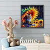 Diamond Painting-DIY Full Round Drill Cat Sunflower(40*40 CM)