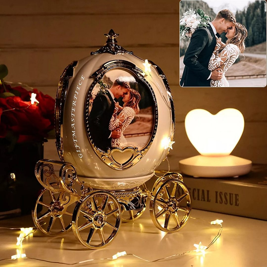 Personalized Pumpkin Car Music Box With Photo Frame 