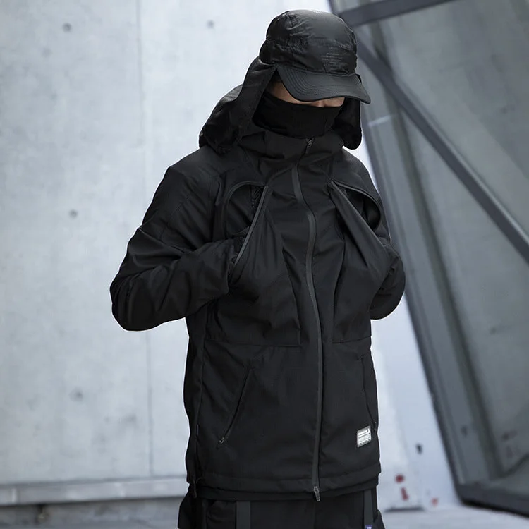 Dawfashion Techwear Streetwear-Diablo Ninja Jacket Hooded Coat Multi Pocket Water Proof-Streetfashion-Darkwear-Techwear