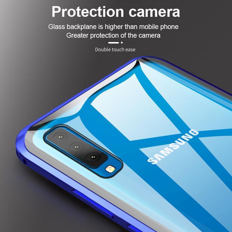 Luxury Full Body Protective Magnetic Case Two Side Glass Cover For Samsung A5(2017)/A7(2017)/A8(2018)/A8+/A9/A10/A50