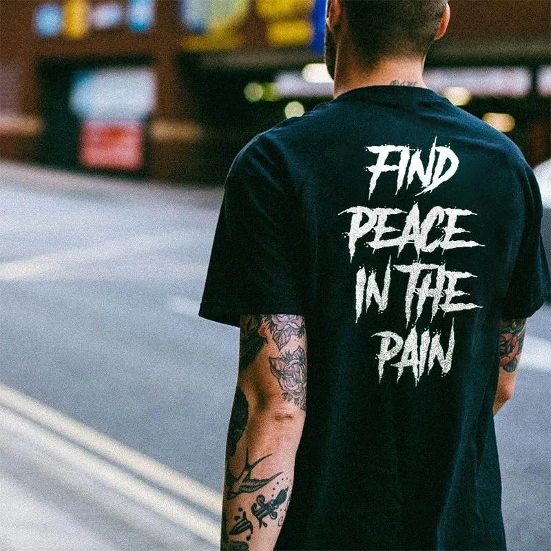 Find Peace In The Rain Men's Crew Neck T-shirt -  