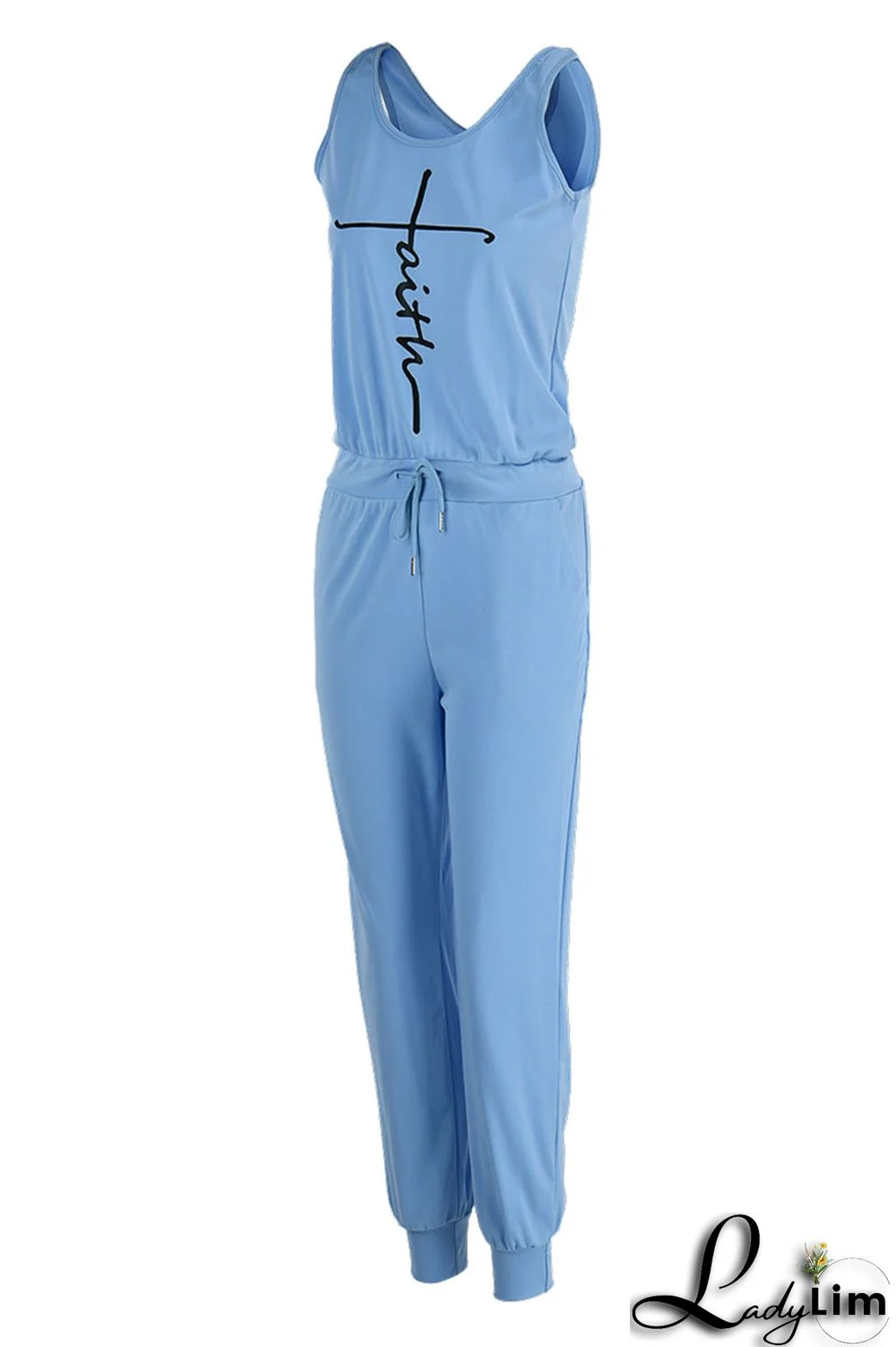 Purple Casual Print Split Joint U Neck Regular Jumpsuits