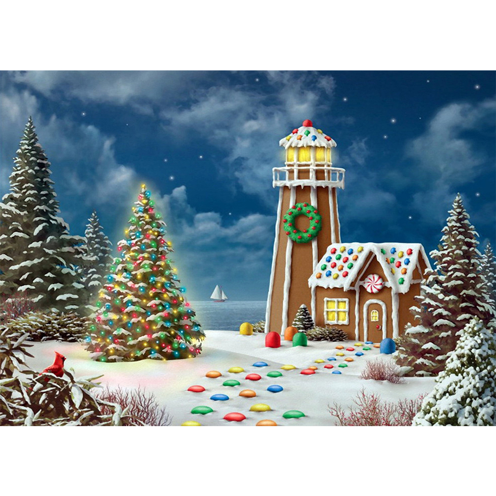 

Christmas Tree Snow - Round Drill Diamond Painting - 40*30CM, 501 Original