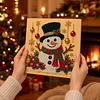 (20x20cm)Snowman Pearl Painting Art Kits With Inner Frame Pearl Gem Paintings Picture Arts Craft for Adults Beginners Home Wall Decor