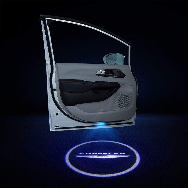 2pcs Door Logo Light LED Laser Projector Courtesy Welcome Ghost For Chrysler voiturehub dxncar