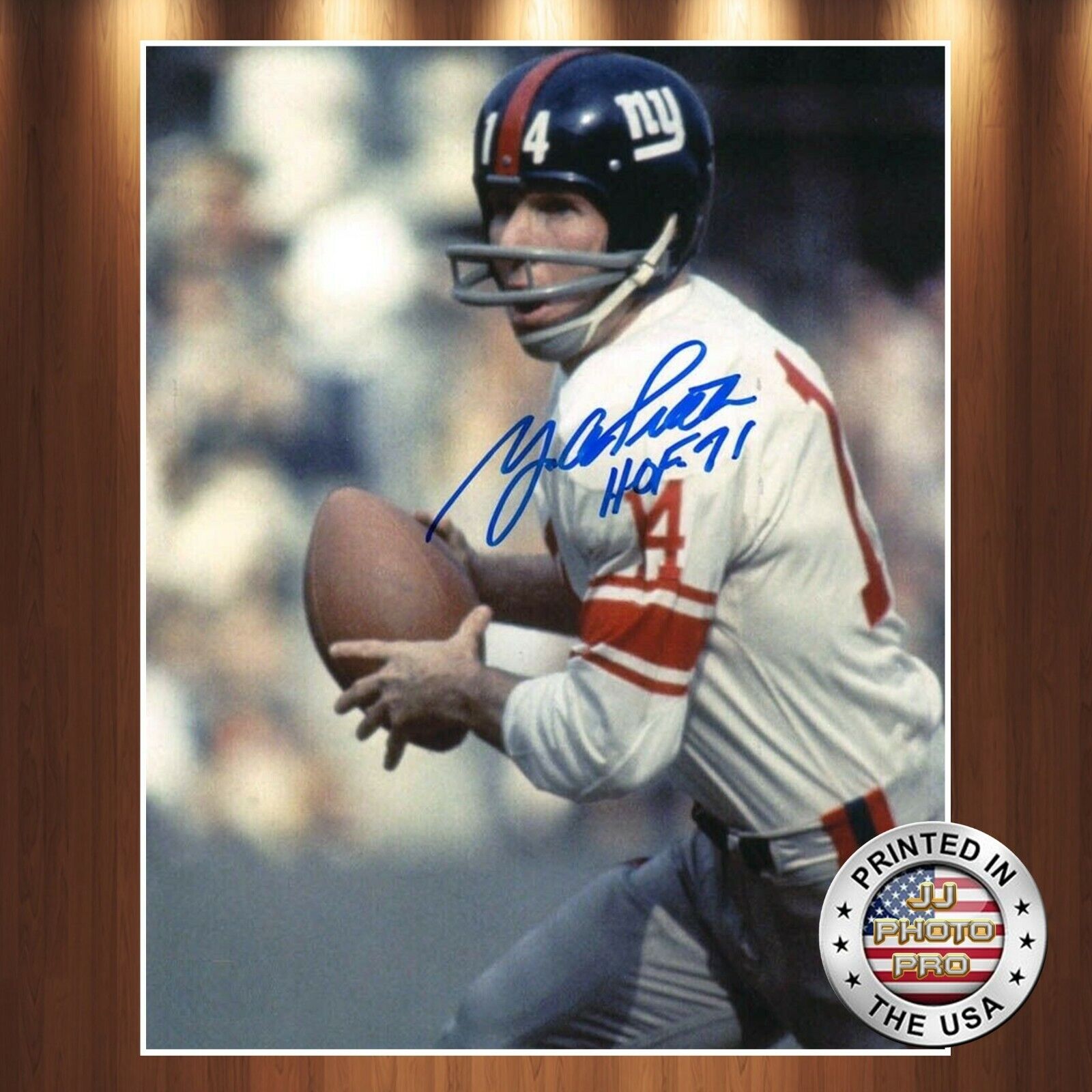 Y. A. Tittle Autographed Signed 8x10 Photo Poster painting (HOF Giants) REPRINT