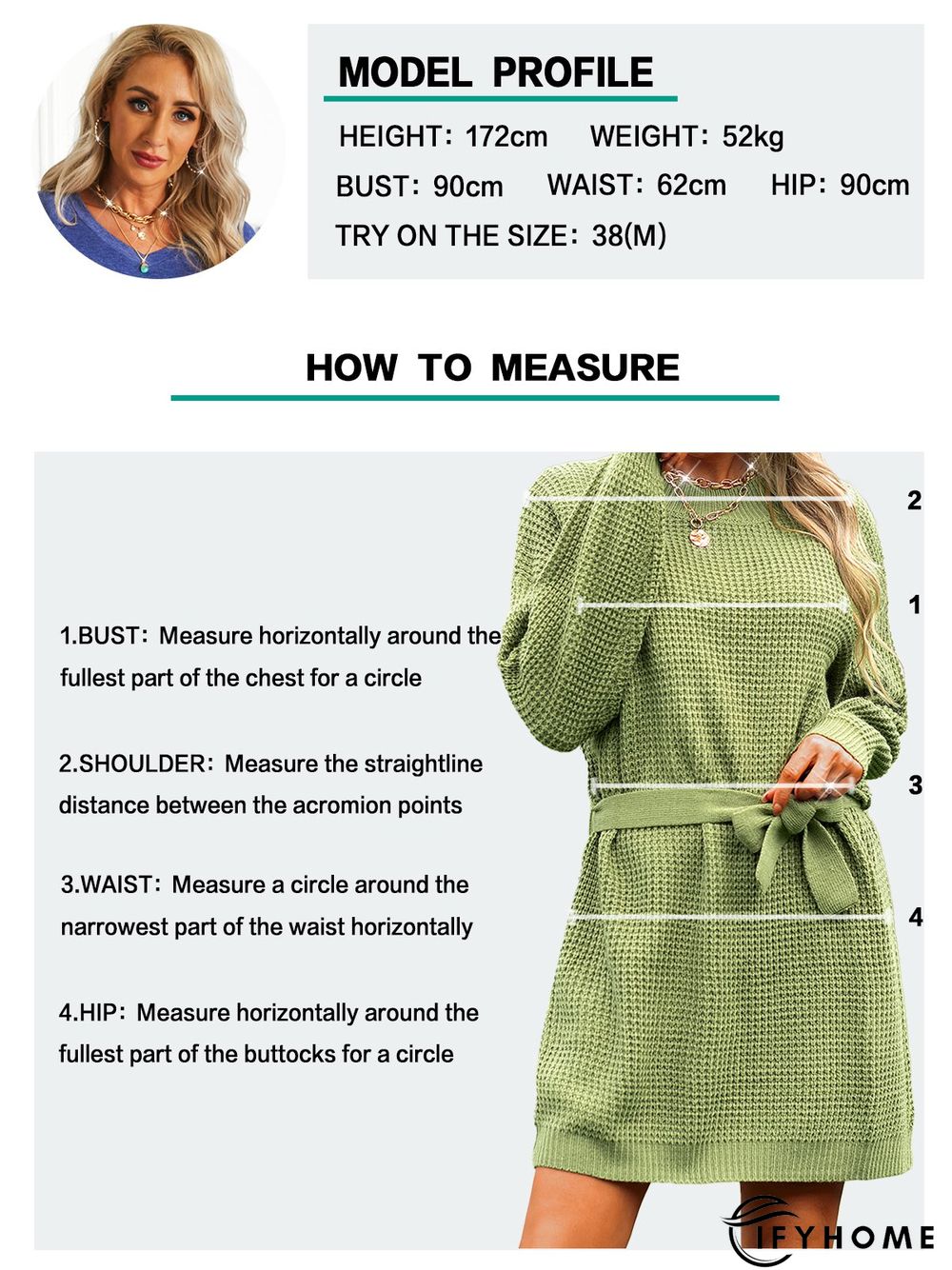 Crew Neck Vintage Sweater Dress | IFYHOME