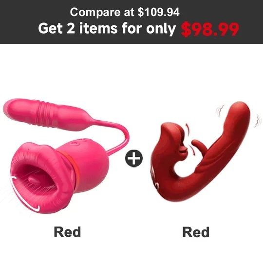 Rose Big Mouth Vibrator with 10 Modes of Oral Sucking and Thrusting G-spot Stimulation