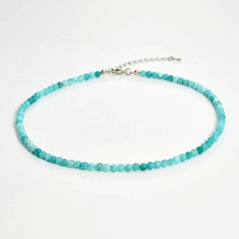 Minimalist Classic Style Round Natural Stone Necklace In Bulk3