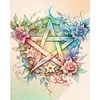 Flower Pentagram-11CT Stamped Cross Stitch 50*60cm/19.69*23.62in(Big Size)