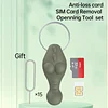 15 Pack SIM Card Tray Eject Pin Removal Tools Needles Opener - SIM Tray Ejector Crocodile Case Protector with Detachable Keychain Charm,Suitable for All iPhone,Samsung and Other Smart Phones - SIKAI CASE