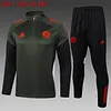 2025/2026 Bayern Munich Half-Pull Training Suit Dark Green Football Shirt 1:1 Thai Quality