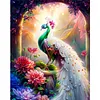 White Peacock Full Stamped Cross Stitch Kit 11CT 3-Strand 50x65cm Animal Series