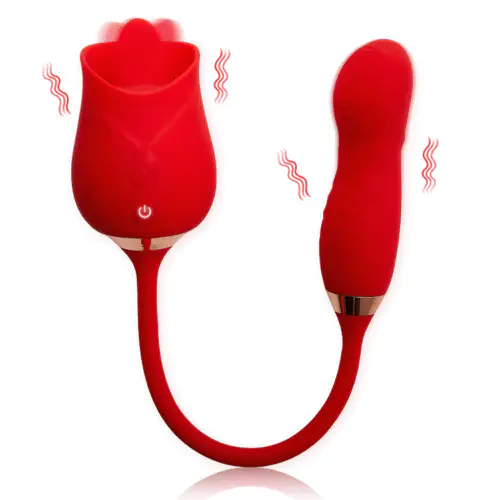 XPORNTOY- Multifunctional Vibrator Rose Clit Licking & Vibrating Stimulator 