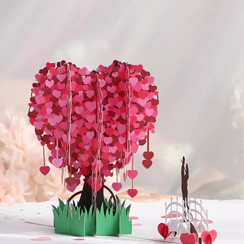 Love Tree 3D Greeting Card Creative Valentine's Day Gift Card For Couples-Jessemade AU