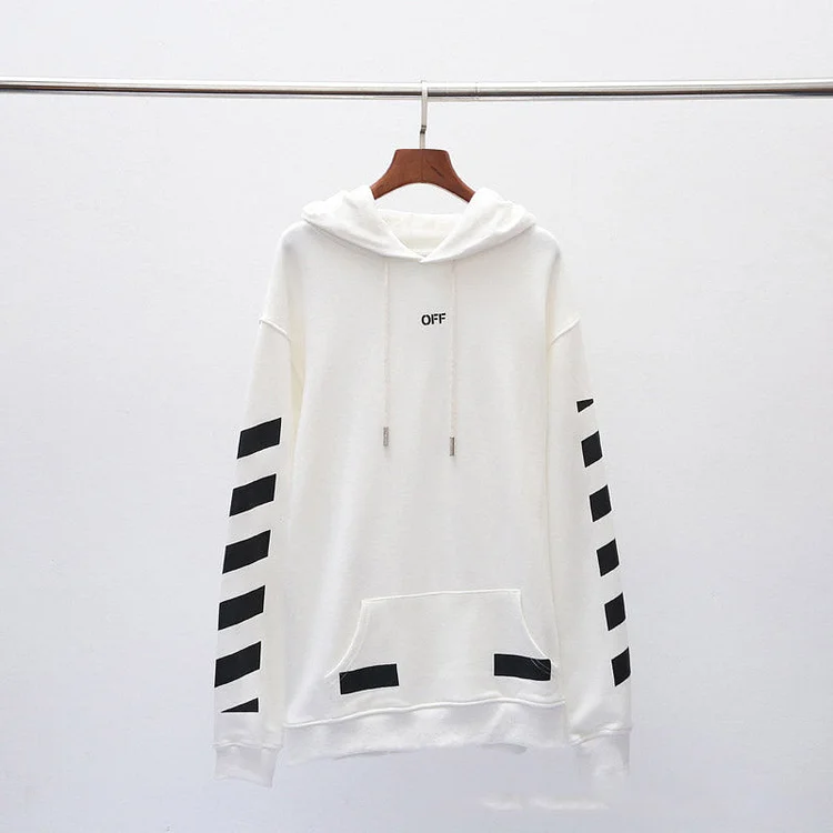 Off White Hoodie Autumn and Winter Cotton Large Size Casual Hoodie Cotton Sweater