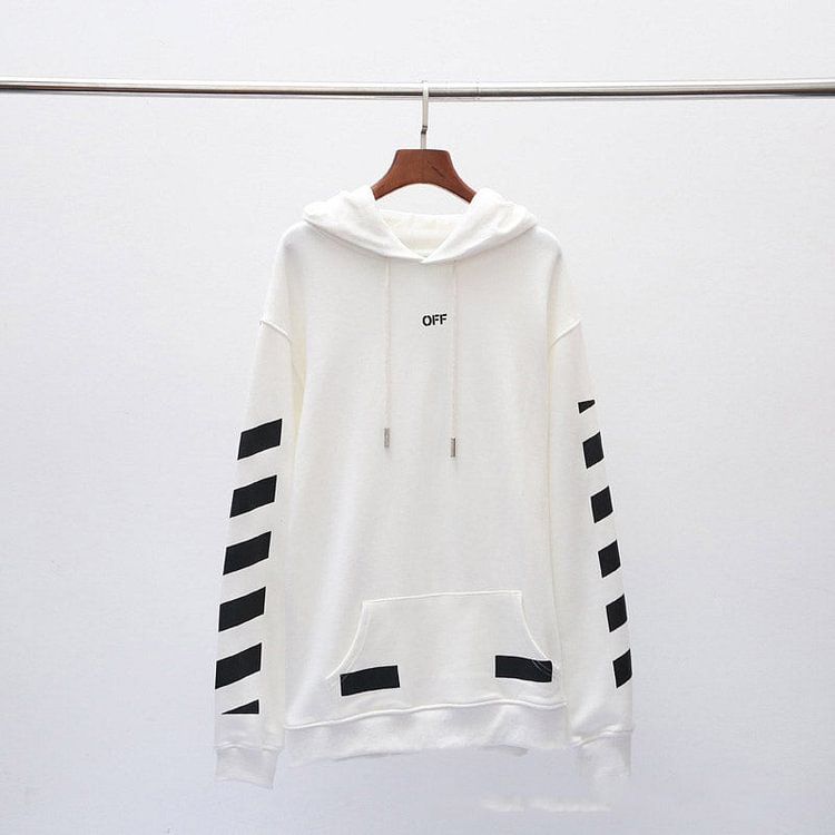 Off White Hoodie Autumn and Winter Cotton Large Size Casual Hoodie Cotton Sweater