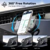 🚗Magnetic Phone Mount, Suction Car Phone Holder, Vacuum Phone Mount with One-Step Lock
