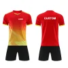 Custom Sublimation Design Sports Soccer Uniform 100% Polyester Soccer Wear Quick Dry Comfortable Men Soccer Uniform