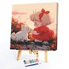 Girl-Paint by Numbers Acrylic Painting 40*40CM