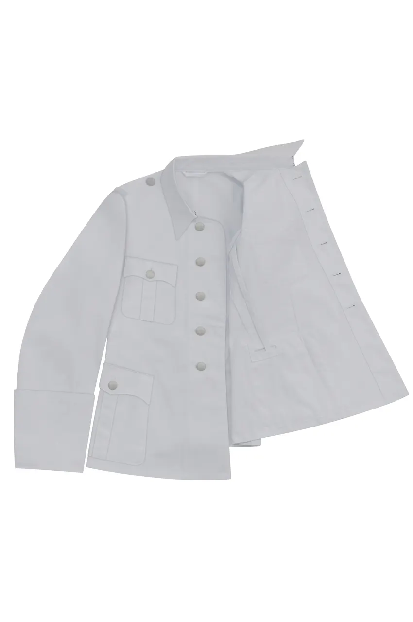   Wehrmacht German Summer White Cotton Walking Out Tunic Jacket German-Uniform