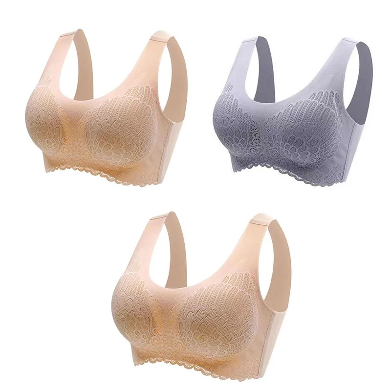 Billionm pcs/lot Women Latex Bra Seamless Bras For Women Underwear Push Up No Trace Bralette With Pad Vest Comfort Top Sport Bra