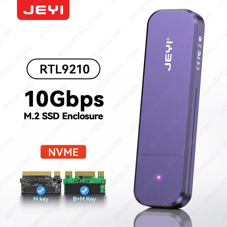 JEYI M.2 SSD Aluminum Enclosure Dual-Protocol - Thumbnail 5