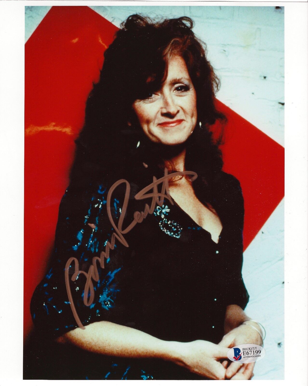 Bonnie Raitt REAL hand SIGNED Photo Poster painting BAS COA Autographed Country Singer