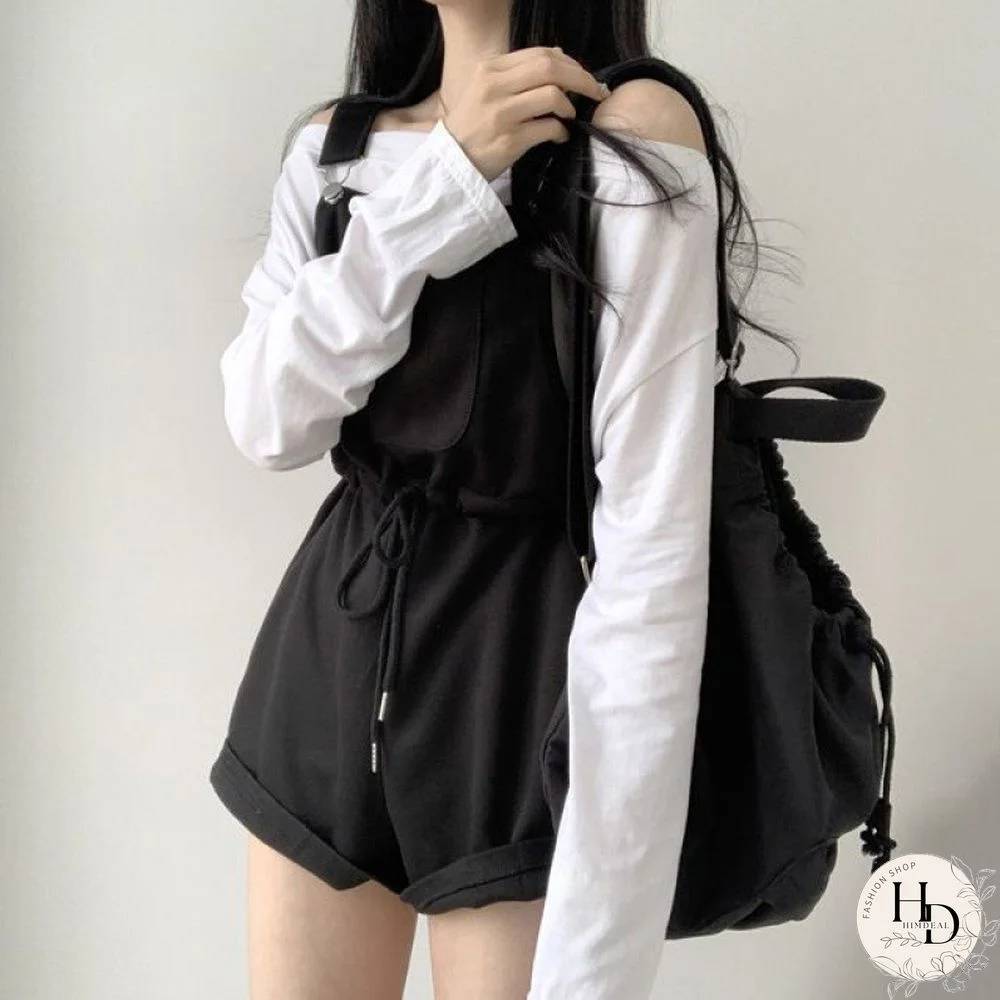 Playsuits Women Lace-Up Sexy Students Solid Casual Rompers Ulzzang Fashion Soft Summer Clothing Stylish Streetwear Harajuku New