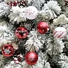 5 BOXES Christmas Hanging Red White 6cm Snowing Balls 24PCS Christmas Tree Festive Home Party Store Showcase Decor