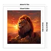 Sunset Lion King Full 11CT DIY Stamped Needlework Embroidery Kit 15.75x15.75inch Embroidery Needlepoint Starter Kits Cross Stitch Art and Crafts Kits for Beginners Adults Home Decor