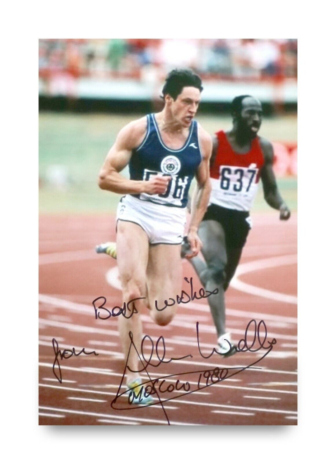 Allan Wells Signed 6x4 Photo Poster painting Olympic Champion Moscow 1980 Genuine Autograph +COA