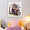 Flowers Wheels-11CT Stamped Cross Stitch 40*40cm tapestrymarket
