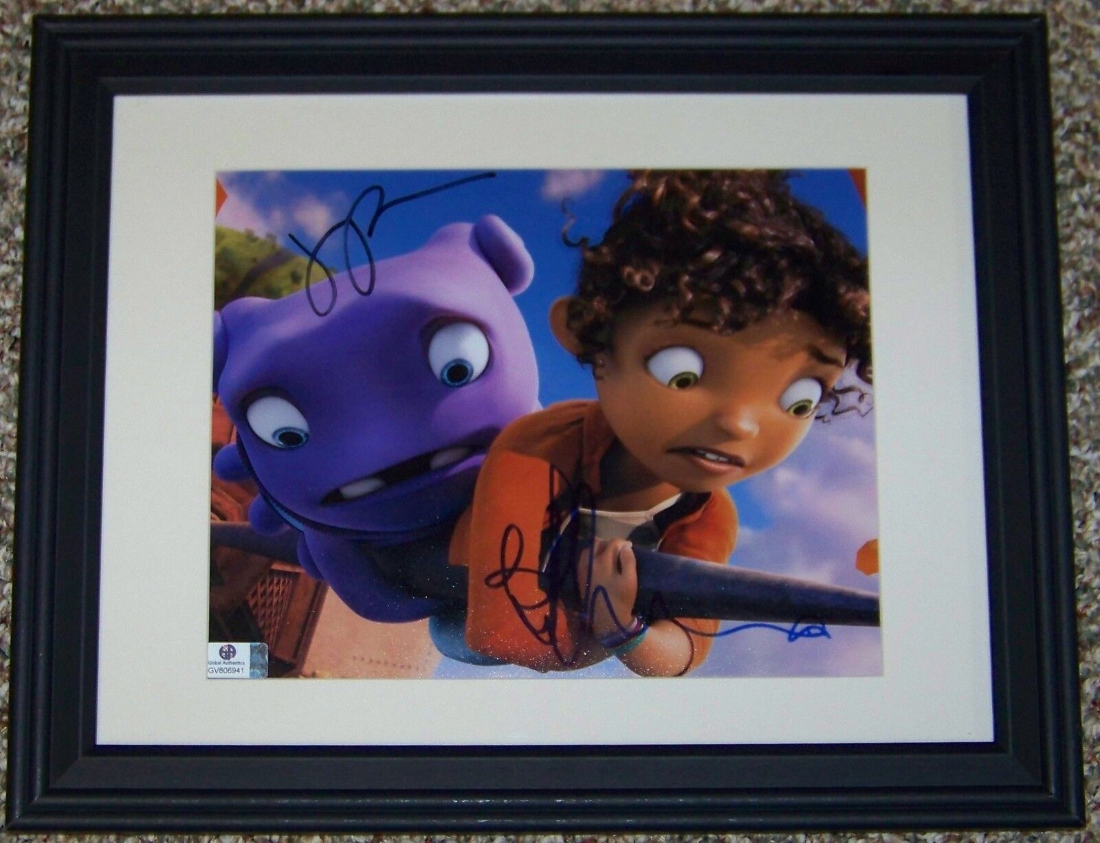 Rihanna & Jim Parsons HOME Signed Autographed Framed 8x10 Photo Poster painting GV GA GAI COA!