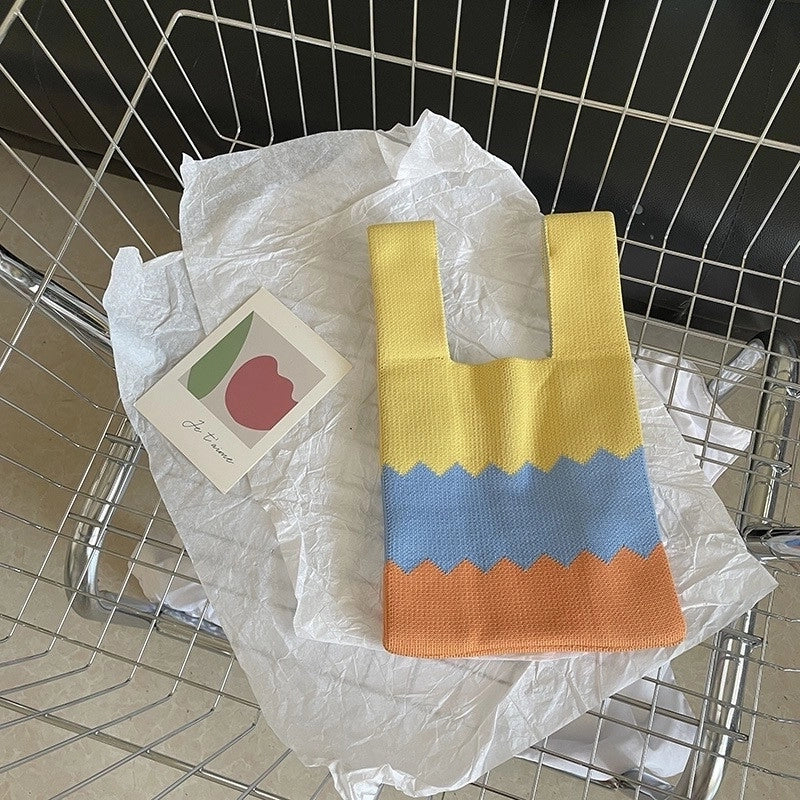 Korean Style Spring And Summer New Arrival Women’s Bag Handbag Bag Fashionable Simple Niche Knitted Bag Vesel Bag Crossbody Bag