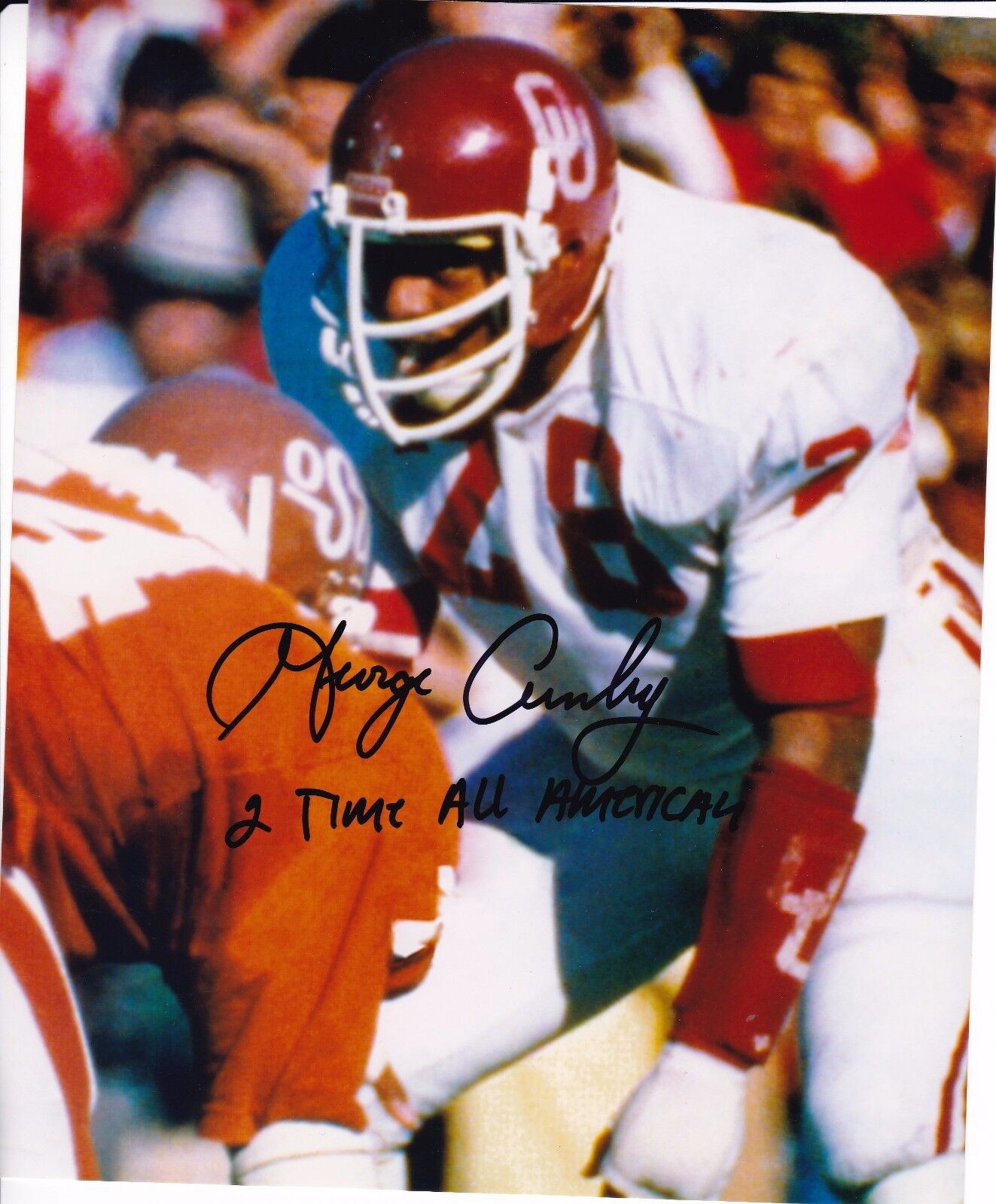 George Cumby autographed 8x10 University of Oklahoma#4