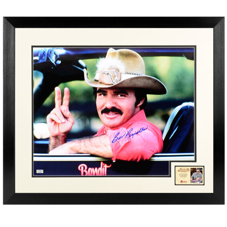 Burt Reynolds Autographed Smokey and The Bandit 16x20 Framed Photo Poster painting