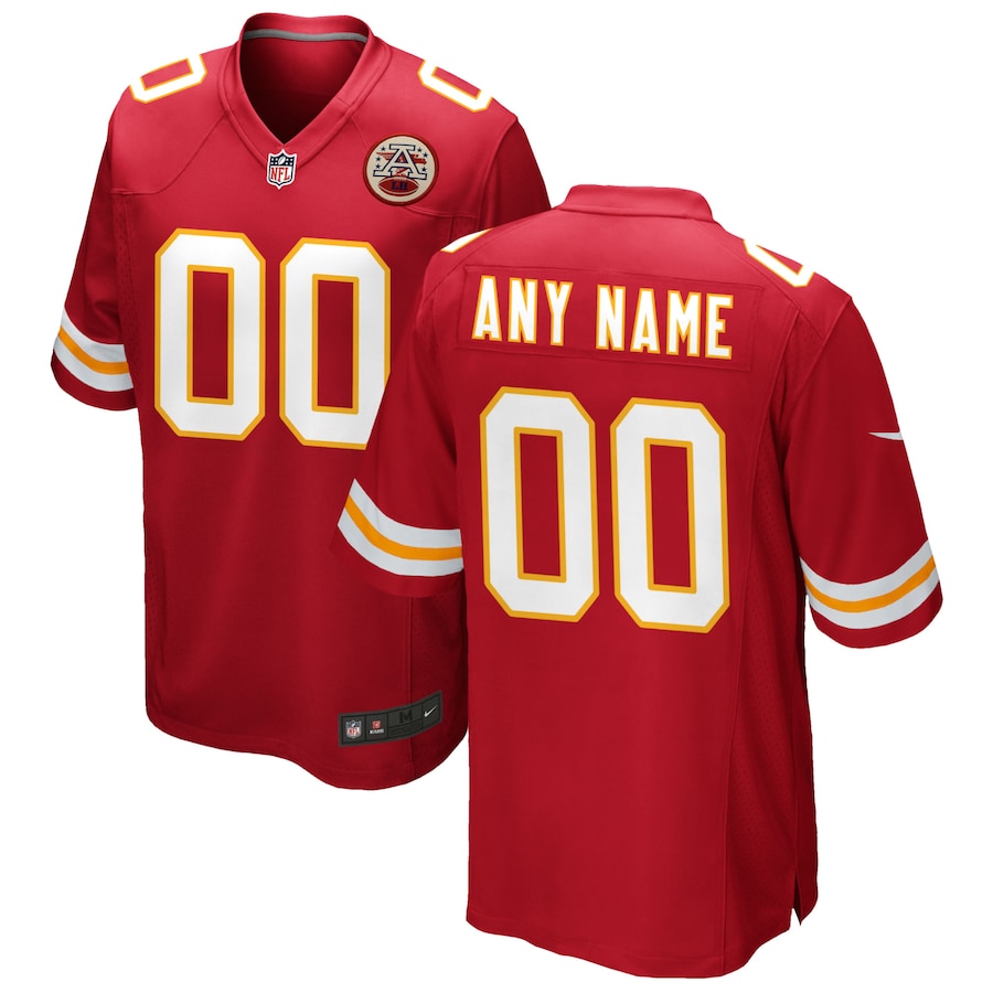 Custom Kansas City Chiefs Red Jersey mysite