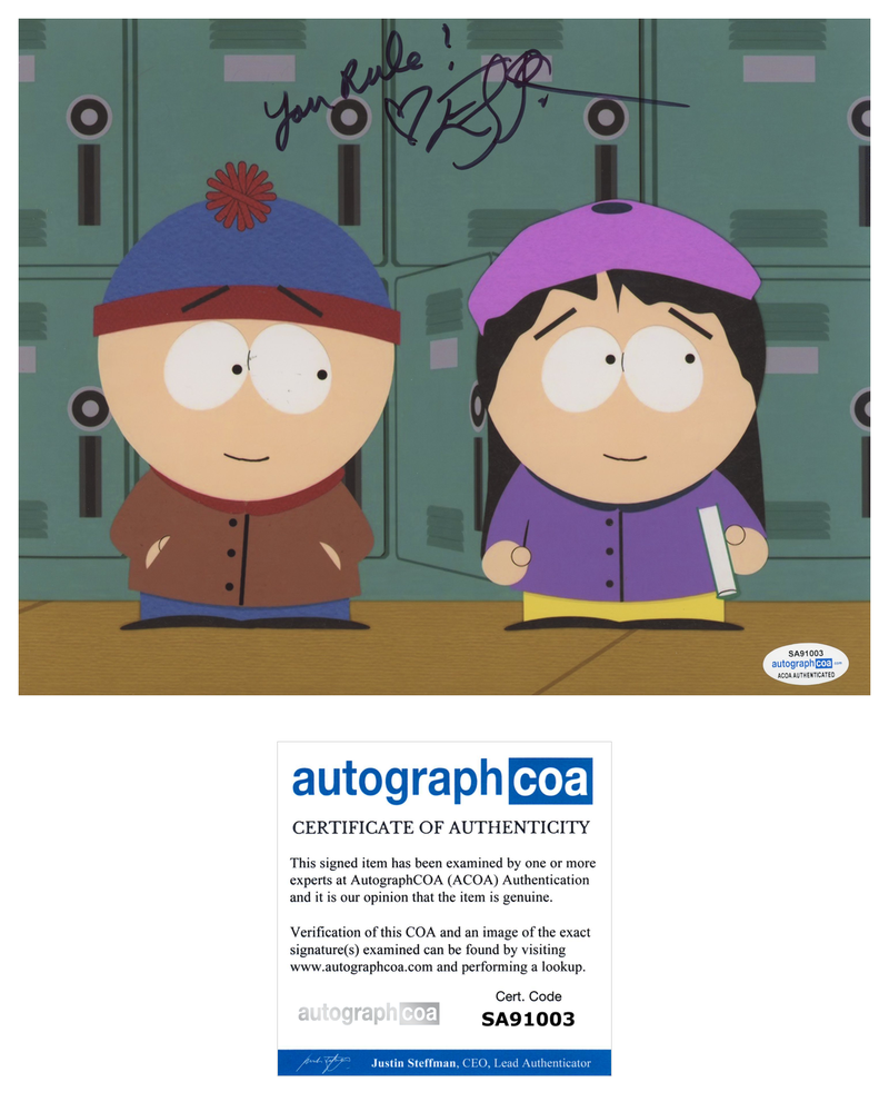 ELIZA SCHNEIDER SIGNED 8X10 Photo Poster painting AUTOGRAPHED SOUTH PARK