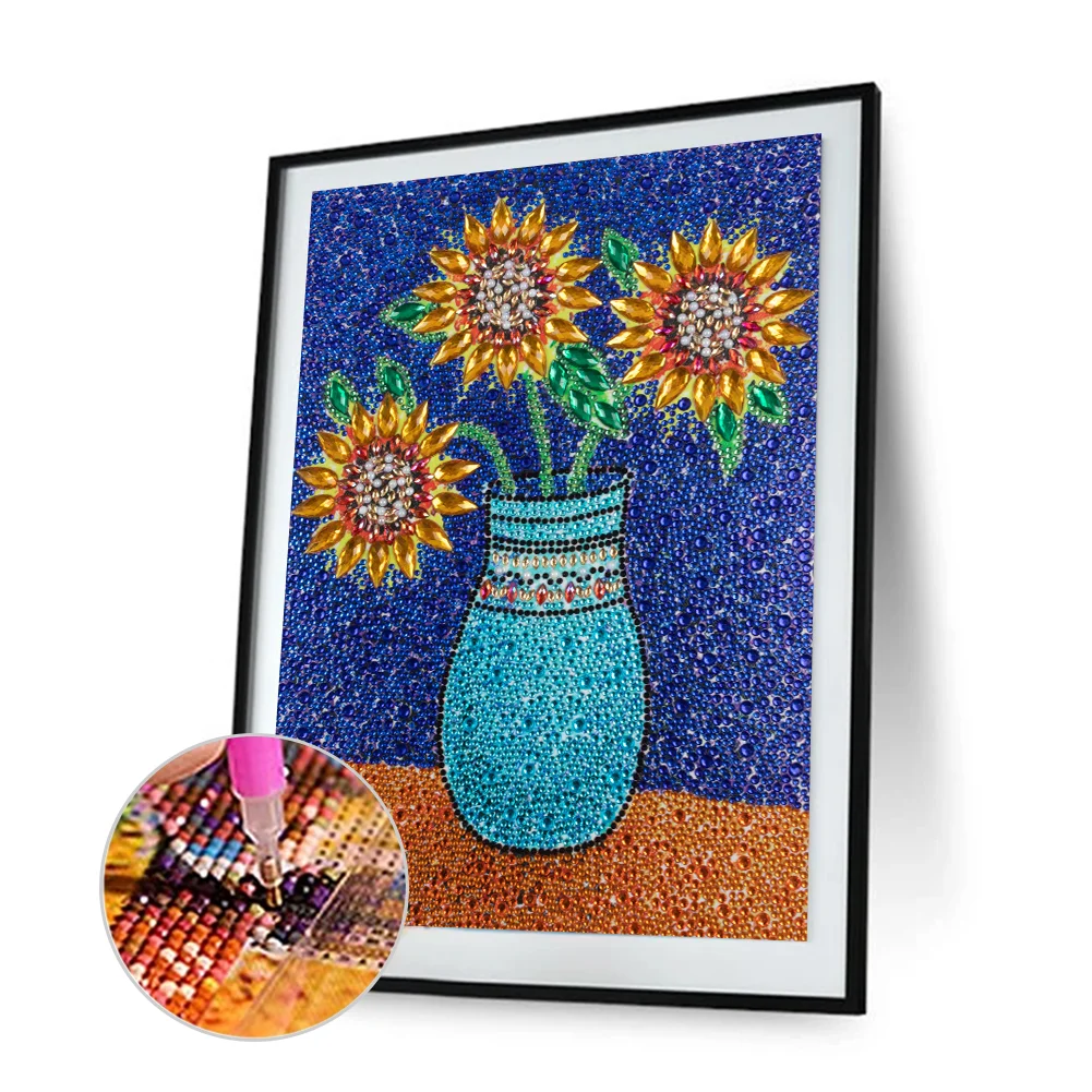 Diamond Painting - Full Crystal Rhinestone - Sunflower(30*40cm)
