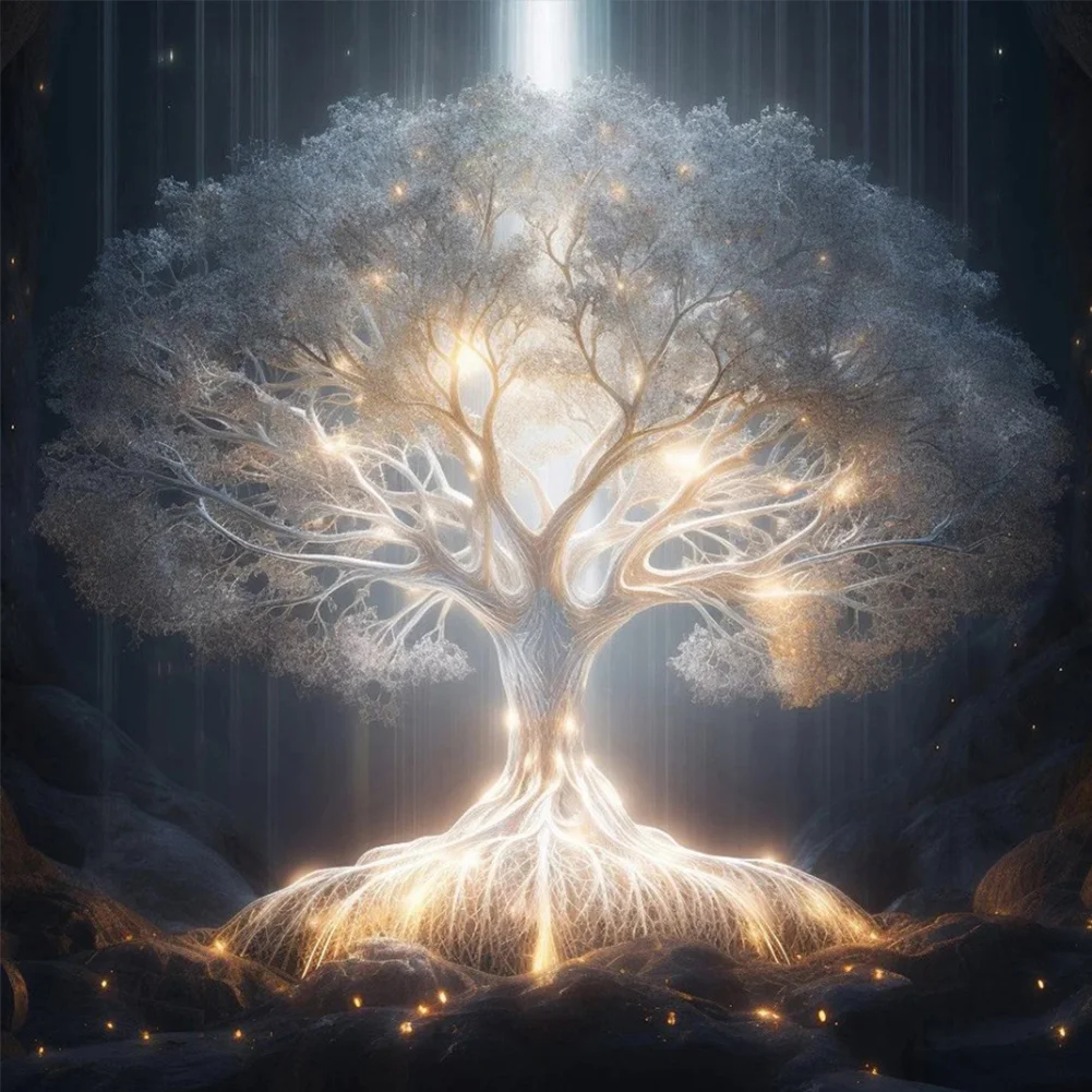 4pcs Diamond Painting - Full Round Drill - Life Tree(Canvas|30*30cm)