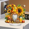 Diamond Painting Acrylic Single Sided August Gnome Ornaments Tabletop Home Office Decor
