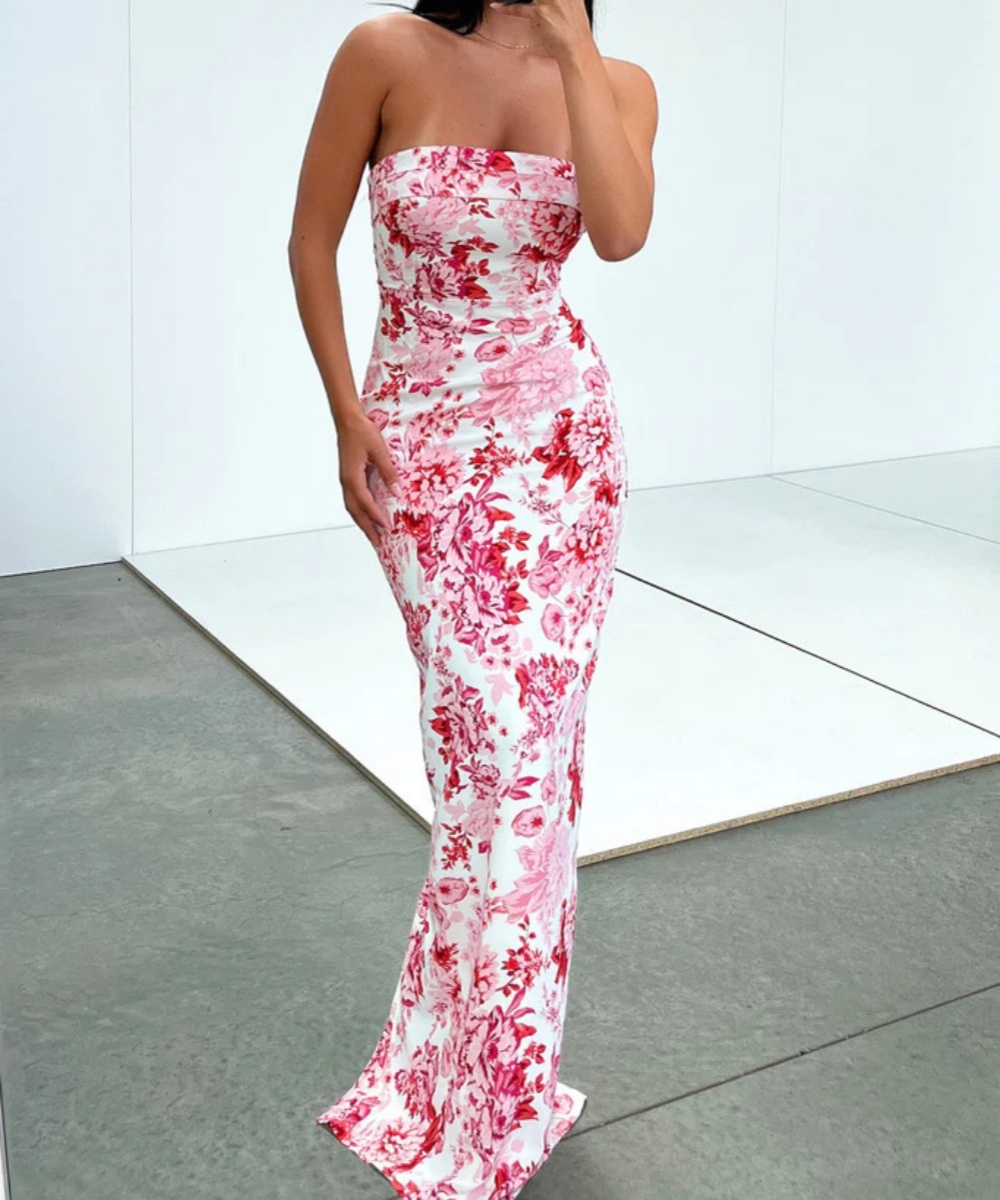 Rotimia Romantic Floral Sexy Maxi Dress