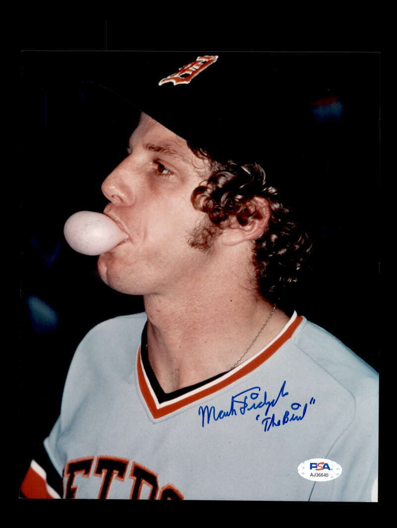 Mark Fidrych PSA DNA Coa Signed 8x10 Photo Poster painting Tigers Autograph